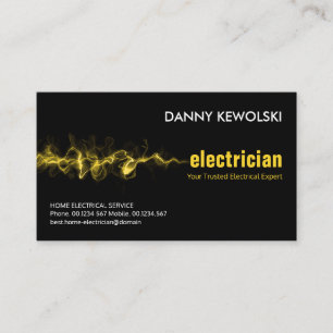 Luminous Electrical Lightning Strejka, Electrician Visitkort