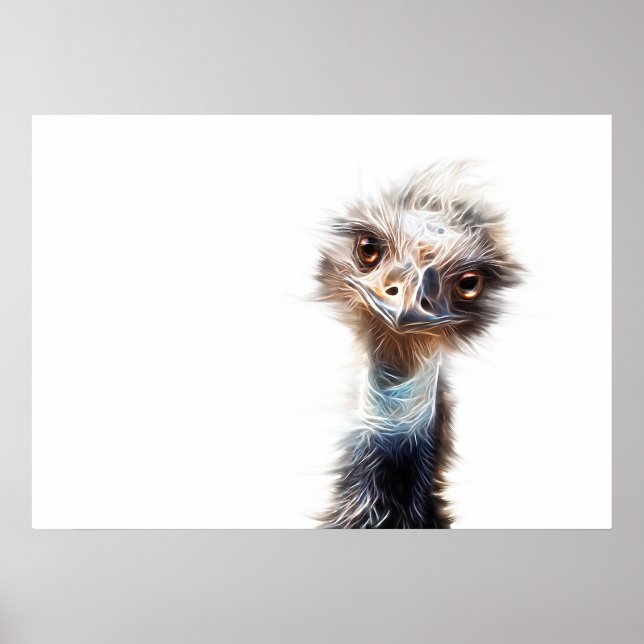 Luminous Emu Art Poster (Framsidan)
