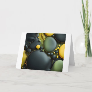 Luminous Fluid Dynamics: Yellow and Green Abstract Kort