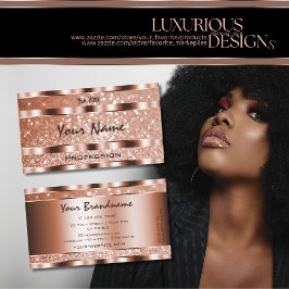 Luminous Glitter Stars Precious i lyx Ro Guld Visitkort