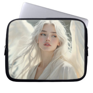 Luminous Guardian - Angel of Silver Dawn Laptop Fodral