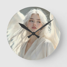Luminous Guardian - Angel of Silver Dawn Rund Klocka