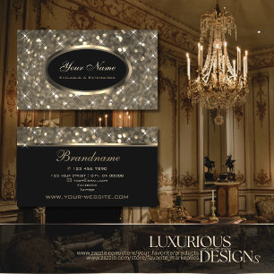Luminous Guld Glitter Gnistra Tiny Stars Elegance Visitkort