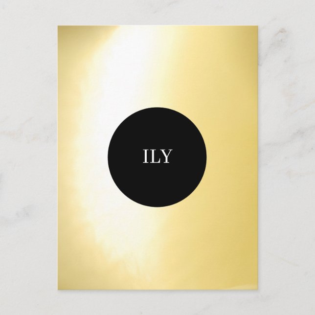 Luminous Guld vycard Vykort (Framsida)