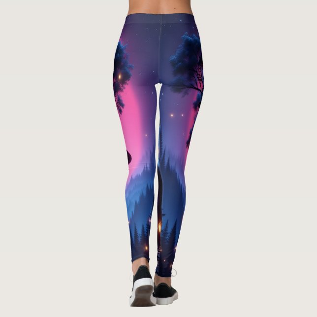 Luminous Kärlek: "Neon Nights and Endless Dreams" Leggings (Baksida)