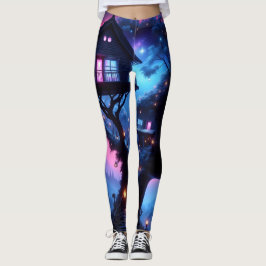Luminous Kärlek: "Neon Nights and Endless Dreams" Leggings