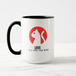 Luminous Love Cat Silhouette Mugg