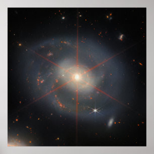 Luminous NGC 7469 Galaxy JWST Poster