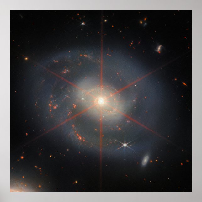 Luminous NGC 7469 Galaxy | JWST Poster (Framsidan)