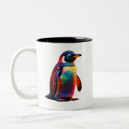 Luminous Penguin Charm Två-Tonad Mugg