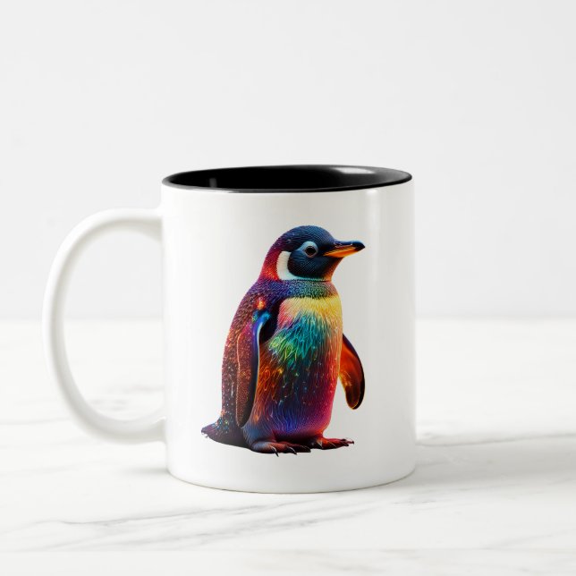 Luminous Penguin Charm Två-Tonad Mugg (Vänster)