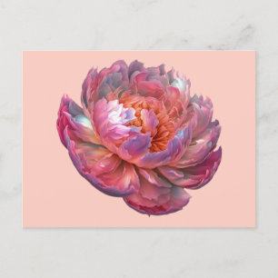 Luminous Peony Blommar Vykort