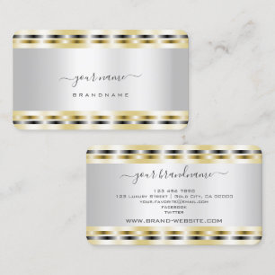 Luminous Shimmering Guld och Silver Elegant Simple Visitkort