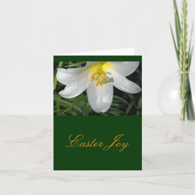 Luminous White Lily /Påsk Joy Helgkort (Framsida)