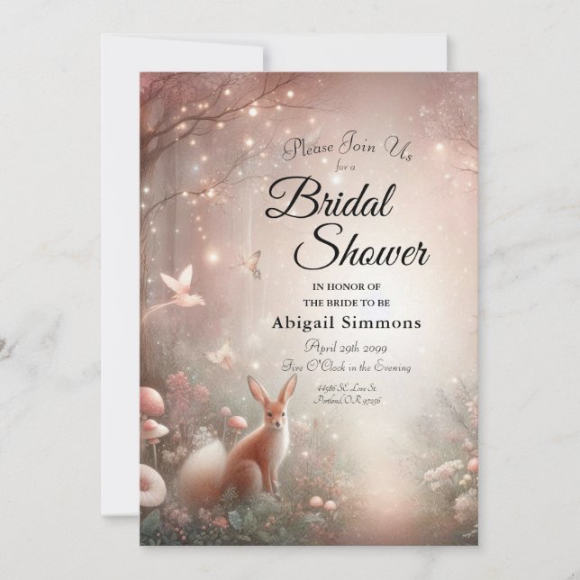 Luminous Woodland Realm of Gnistra and Bloom Inbjudningar (Framsida)