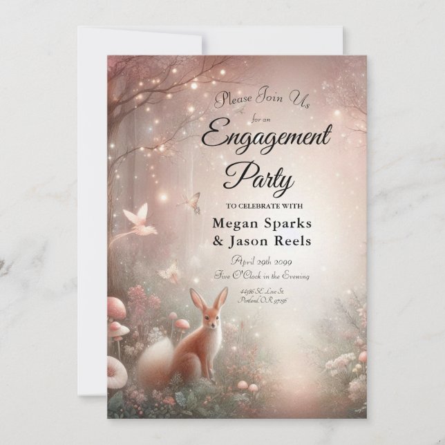 Luminous Woodland Realm of Gnistra and Bloom Inbjudningar (Framsida)