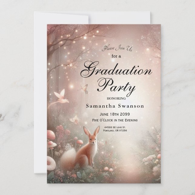 Luminous Woodland Realm of Gnistra and Bloom Inbjudningar (Framsida)