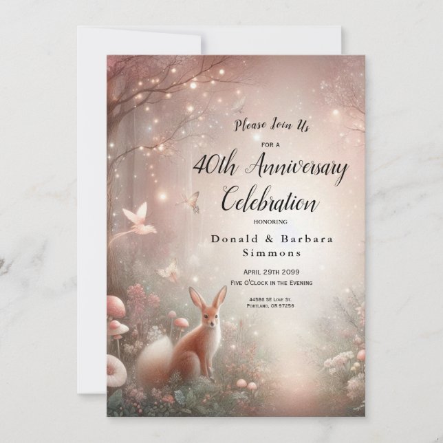 Luminous Woodland Realm of Gnistra and Bloom Inbjudningar (Framsida)