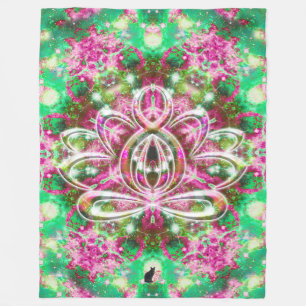 Luminous Zen Lotus Fleecefilt