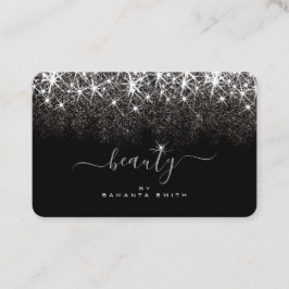 Luminum Platinum Silver Glitter Elegant Beauty Visitkort