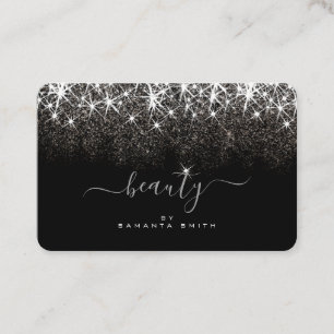Luminum Platinum Silver Glitter Elegant Beauty Visitkort