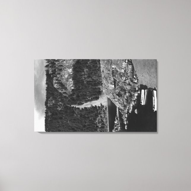 Lummi Island, WA - Lummi Sten View med Row Canvastryck (Framsida)