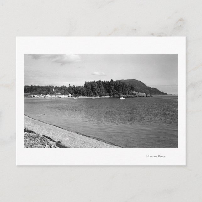 Lummi Island, WA - View of Lago Bay Photograph Vykort (Framsida)
