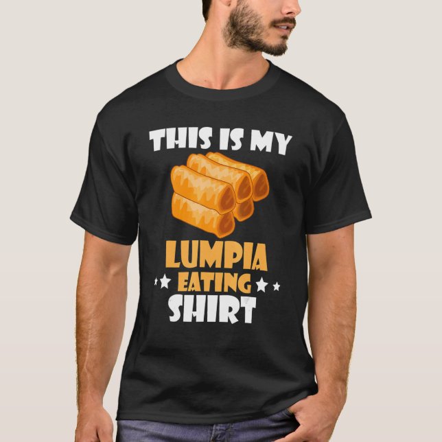 Lumpia Eating Pinoy Food Filippinerna Filipino Spr T Shirt (Framsida)