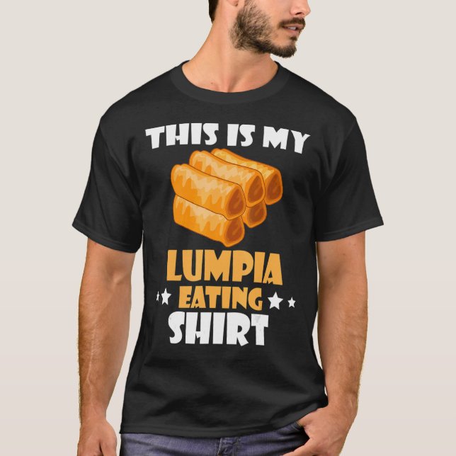 Lumpia Eating Pinoy Food Filippinerna Filipino Spr T Shirt (Framsida)