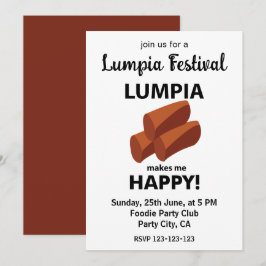 Lumpia gör mig Lycklig Lumpia-festival Inbjudningar