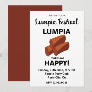 Lumpia gör mig Lycklig Lumpia-festival Inbjudningar