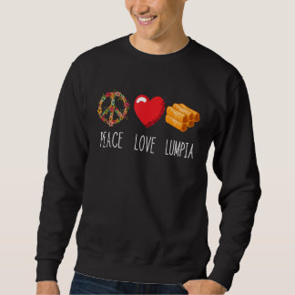 Lumpia Kärlek Peace Food Filipino Vår Roll Pinoy Lång Ärmad Tröja