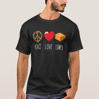 Lumpia Kärlek Peace Food Filipino Vår Roll Pinoy T Shirt