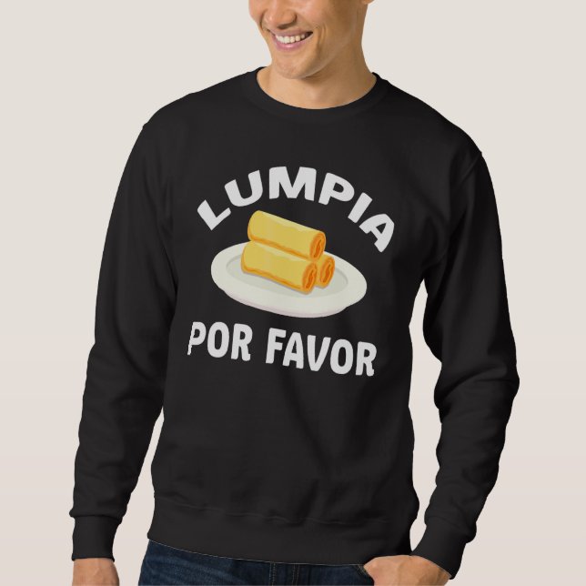 Lumpia kläder  Bra  Lumpia  Design Lång Ärmad Tröja (Framsida)