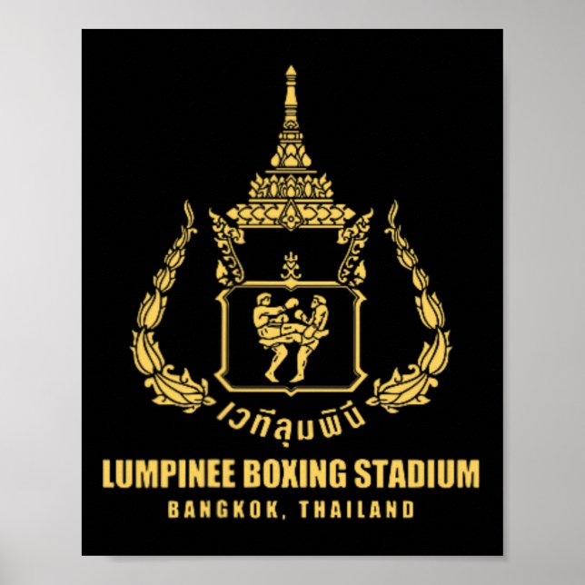 Lumpinee Boxing Stadium Bangkok Thailand Muay Thai Poster (Framsidan)