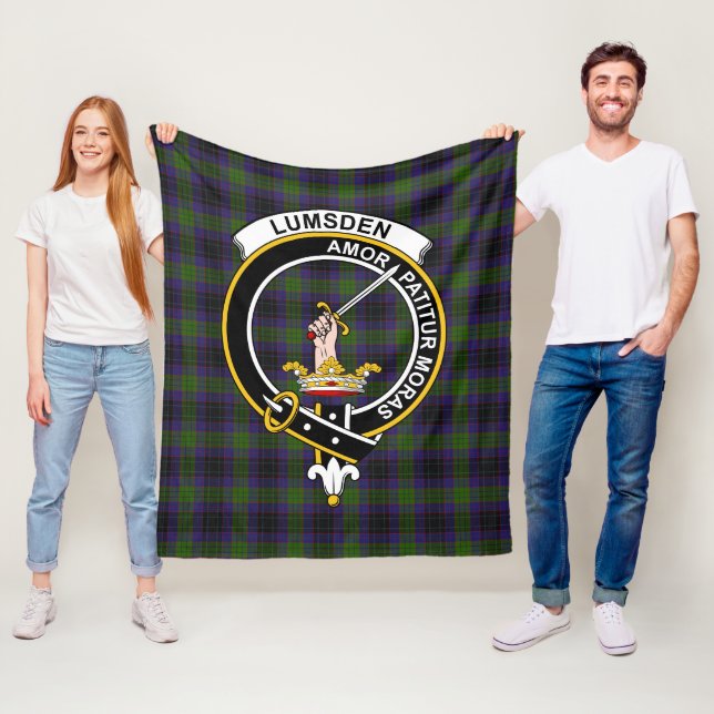 Lumsdenklanens jakt-tartan rutmönster fleecefilt (På plats)