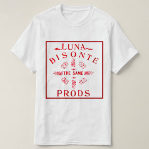 Luna Bisonte stimulerar original- logotypdesign T-shirt
