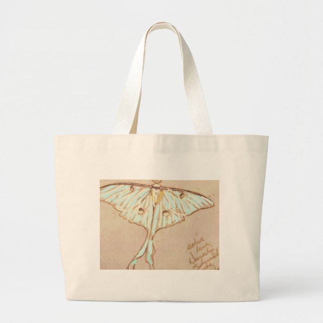 Luna Butterfly Tote Jumbo Tygkasse (Framsidan)