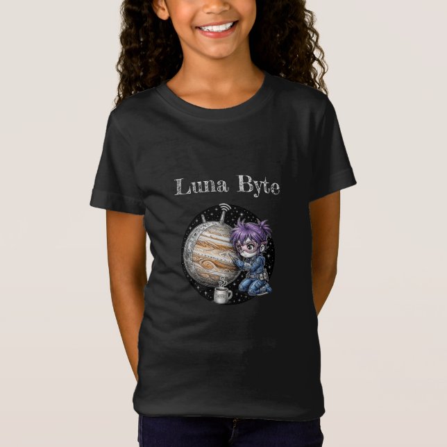 Luna Byte Fixar Jupiter Router T-Shirt  (Framsida)