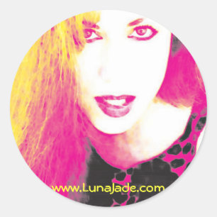 Luna CMYK Sticker (1 lakan) Runt Klistermärke
