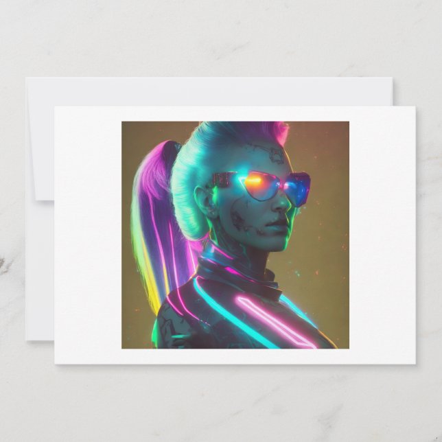 Luna: Cyberpunk Technomancer Inbjudningar (Framsida)