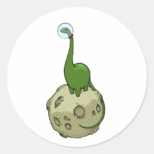 Luna Dino Sticker Runt Klistermärke