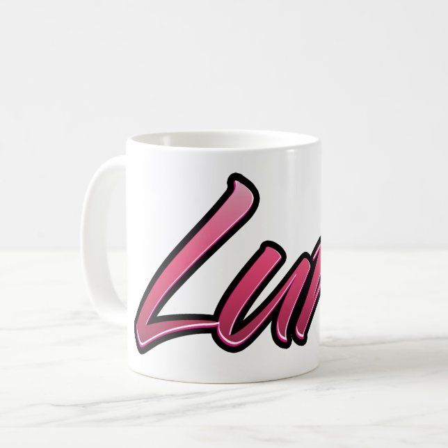 Luna faded pink Tasse Teetasse Kaffeetasse Kaffemugg (Framsida vänster)