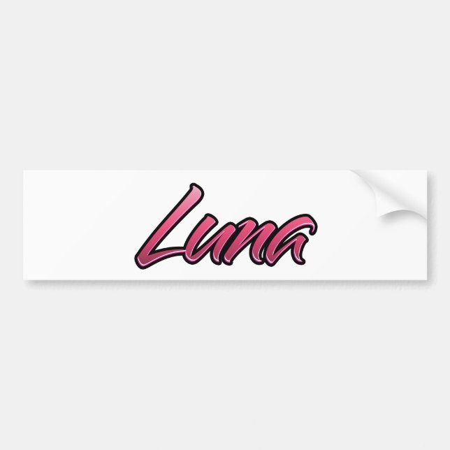 Luna faded rosa Aufkleber Sticker Bildekal (Framsidan)