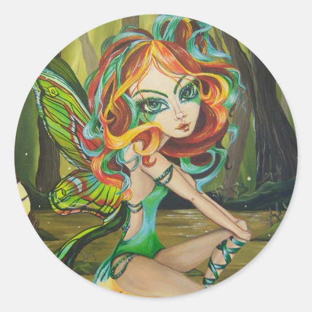 Luna Fairy Stickers Runt Klistermärke (Framsida)