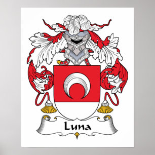 Luna familjvapensköld poster