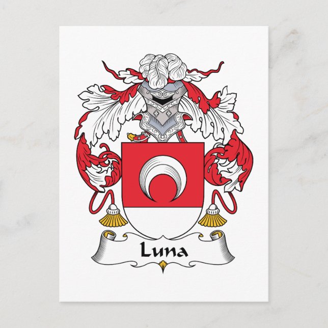 Luna Family Crest Vykort (Framsida)