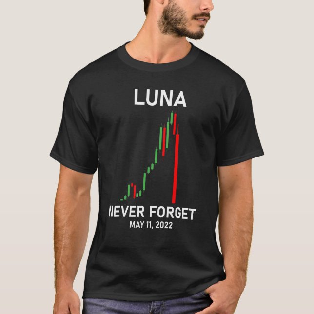 Luna Glöm aldrig 2022 Cryptocurrency Crash Luna C T Shirt (Framsida)
