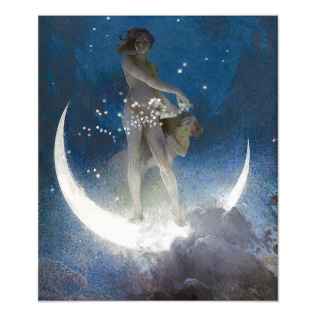 Luna Goddess mördare i Nattens Scattering Stars Fototryck (Framsidan)