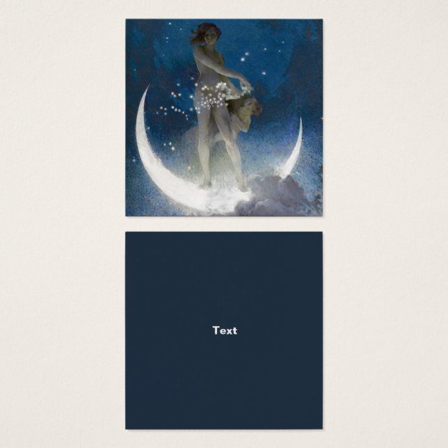 Luna Goddess mördare i Nattens Scattering Stars Fyrkantigt Visitkort (Framsida & baksida)